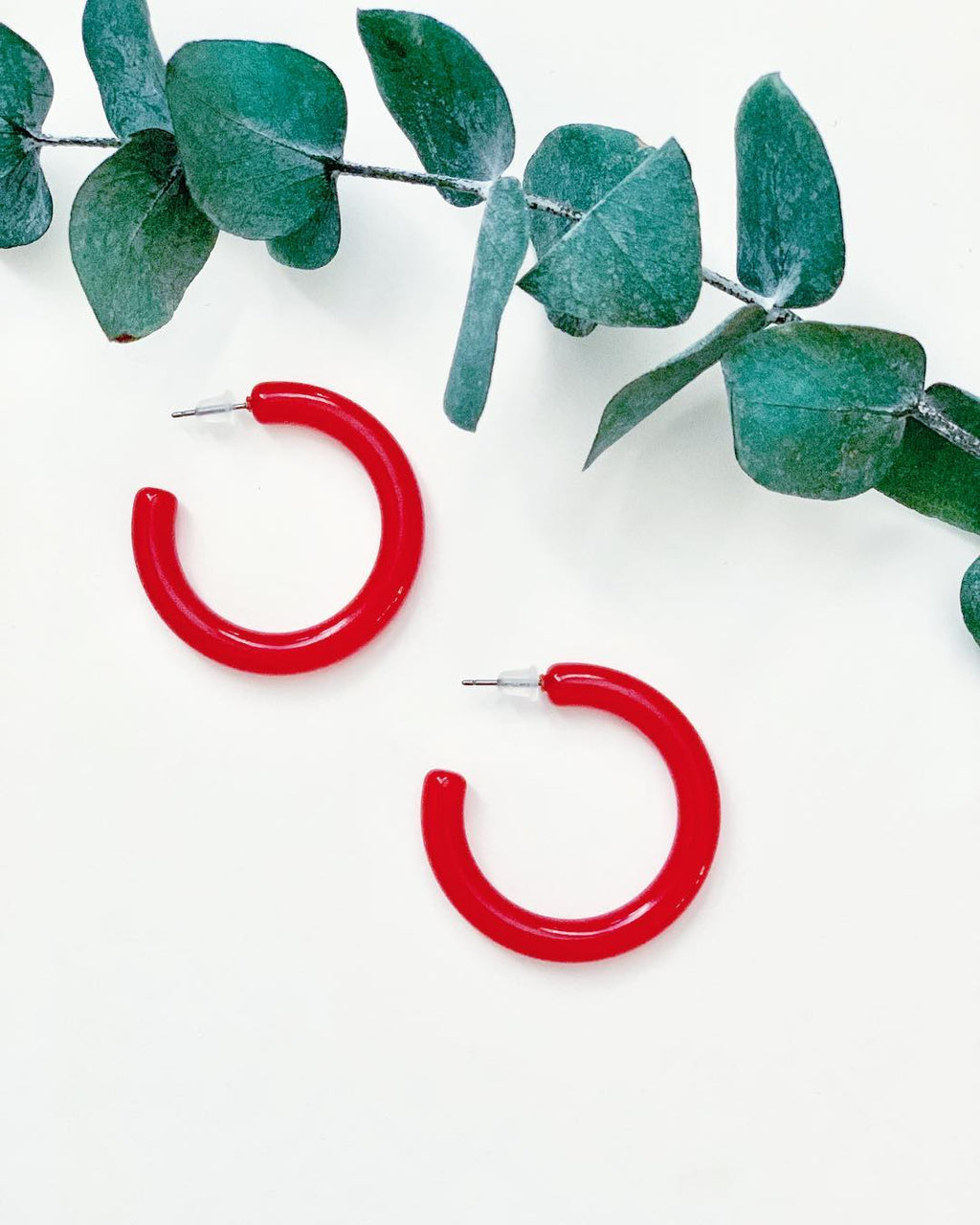 Mini Red Hoops - Resonate Jewelry