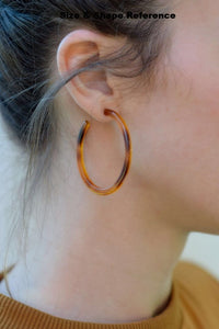 Grey Tortoise Hoops - Resonate Jewelry