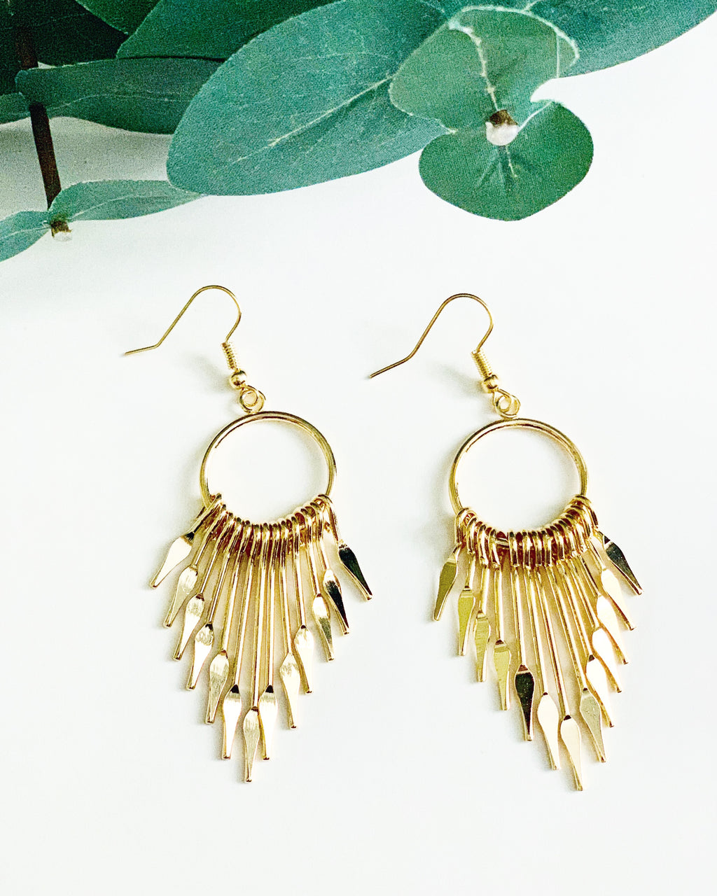 Gold Arrow Earrings - Resonate Jewelry