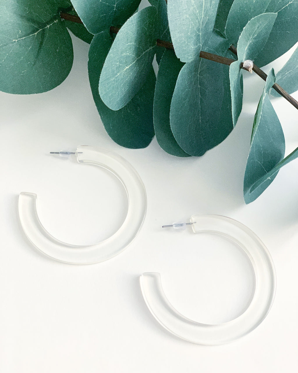 Resin Clear Hoops - Resonate Jewelry